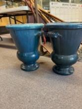 Stoneware planters 20 inches tall 12 inch diameter