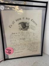 1863 Civil War soldier, discharge papers, old and original