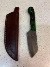Handmade Damascus, steel knife, see description