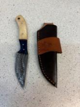Handmade Damascus steel knife, see description