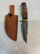 Handmade Damascus, steel knife see description