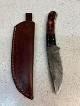 Handmade Damascus, steel knife see description