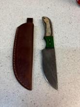 Hand made Damascus steel knife, see description