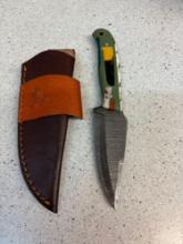 Handmade Damascus, steel knife see description