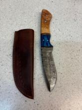 Handmade Damascus, steel knife see description