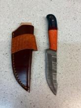 Handmade Damascus, steel knife, see description