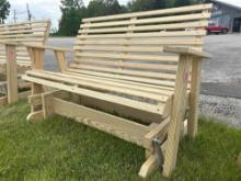 4 foot farmhouse style classic platform, glider porch rocker
