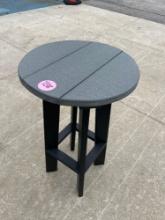 New Pollywood outdoor gray / black table or stool