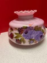 hand painted glass lampshade