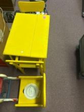 vintage childrens yellow table set