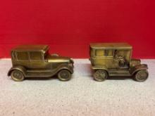 2 vintage car banks