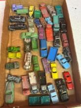 42 tootsie cars, trucks, etc.