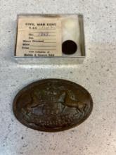 Civil War Penny, 1863, rough shape