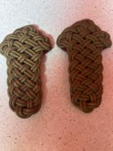 US military, shoulder boards, braided metal thread, braid made by pettibone mfg.co cint