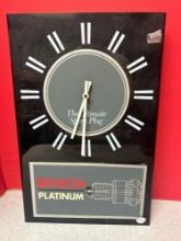 advertising clock, spark plug platinum, working, BOSCH