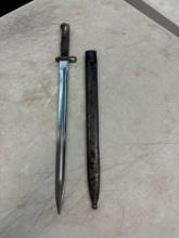 European bayonet 20 1/2 inches long with sheath