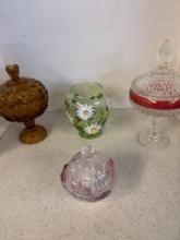 Moon and stars Candy dish with lid