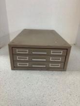Steel three drawer cabinet