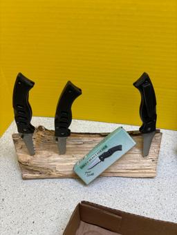Nine collectible knives