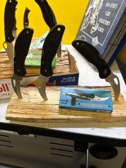 Nine collectible knives