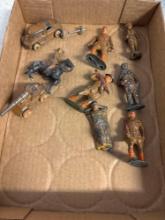 9 BARCLAY World War II, soldiers cannons, etc.