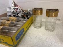 8 rare culver Tyrol glasses