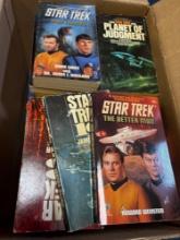 box full of Star Trek paperback books
