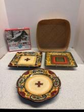 Decorative plates, basket, Puzzle