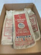 Three lead shot bags