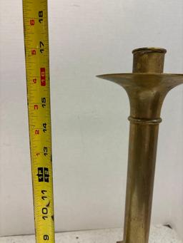 Large brass candleholders