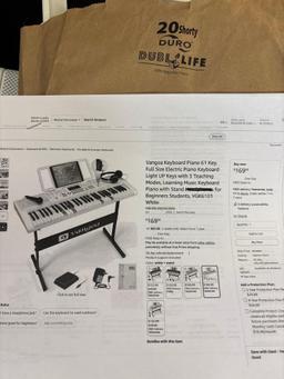 VANGOA keyboard piano with cord