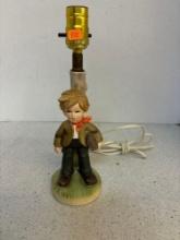 Hummel boy with hat lamp