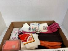 Vintage womens hankys gloves, etc.