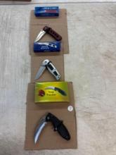 Three new pocket knives