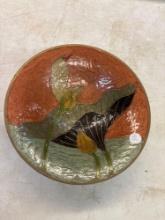 enamel on brass bowl