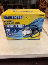 Barracuda, portable stainless steel sprinkler pump