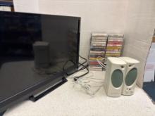 VIZIO 23 inch flatscreen, cassette tapes speakers