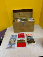 Metal box full of maps