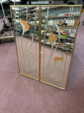 Mid century pair of Windsor Art Calla lily mirrors