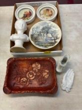 Currier and Ives plates, vintage pictures, more