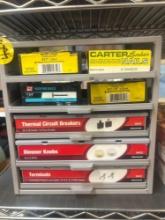 tool/supply organizer with nails and other supplies