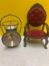 vintage Delta powerlight lantern, and miniature chair