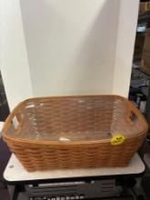 Longaberger laundry basket with two inserts