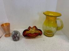 Glass items, see description