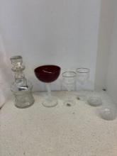Glass items, see description
