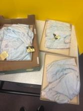 3 boxes vintage goldette magnetic blue gowns