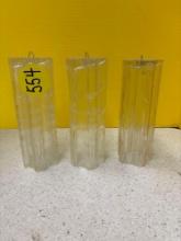 Three Italian glass chandelier pieces