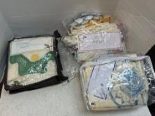 DOILIES aprons, pillowcases and guest towel