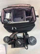 NIKON D80 camera and three lenses plus carry case, charger, battery