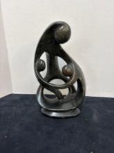 mother and child stone sculpture 13 inches tall